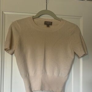 J. Crew Soft Beige Short Sleeve Top